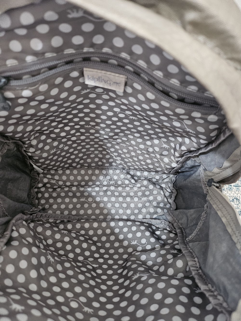 Kipling Backpack In Silver/Gray - Picture 6 of 11